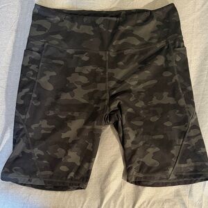 Danskin Camo High-Rise Performance Bike Shorts